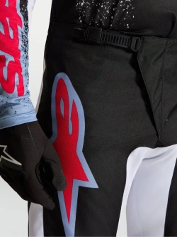 Spodnie cross Alpinestars MX Fluid Drag czarno-biało-niebieskie