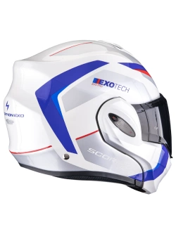 Kask szczękowy Scorpion Exo-Tech Evo Pro Acuti biało-niebiesko-czerwony