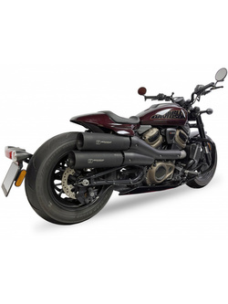 Tłumik IXIL Ironhead Round black, HC2-2B (SLIP ON) - Harley Davidson Sportster S (21-24)