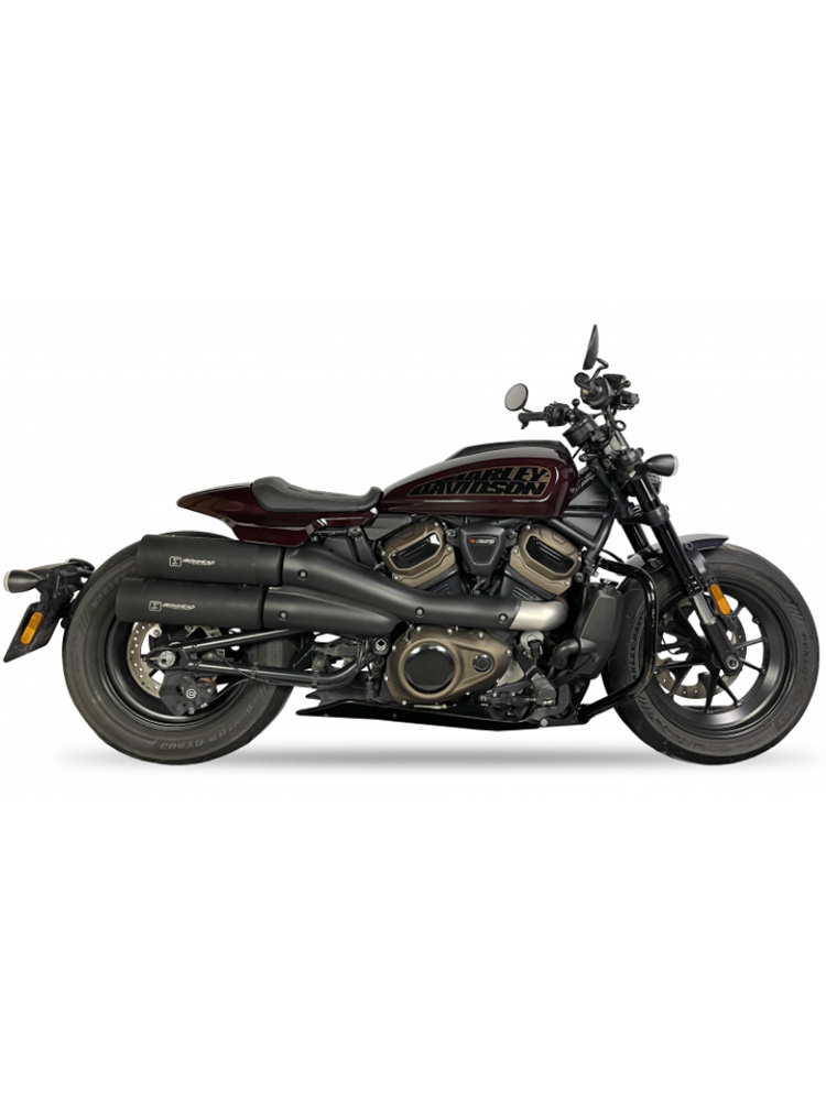 Tłumik IXIL Ironhead Round black, HC2-2B (SLIP ON) - Harley Davidson Sportster S (21-24)