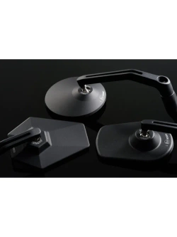 Lusterko motocyklowe Daytona D-Mirror-3 Round do montażu na końcu manetki czarne