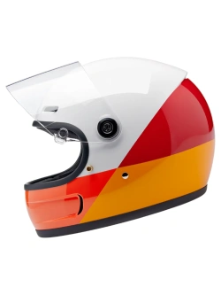 Kask integralny Biltwell Gringo SV biało-pomarańczowo-żółty