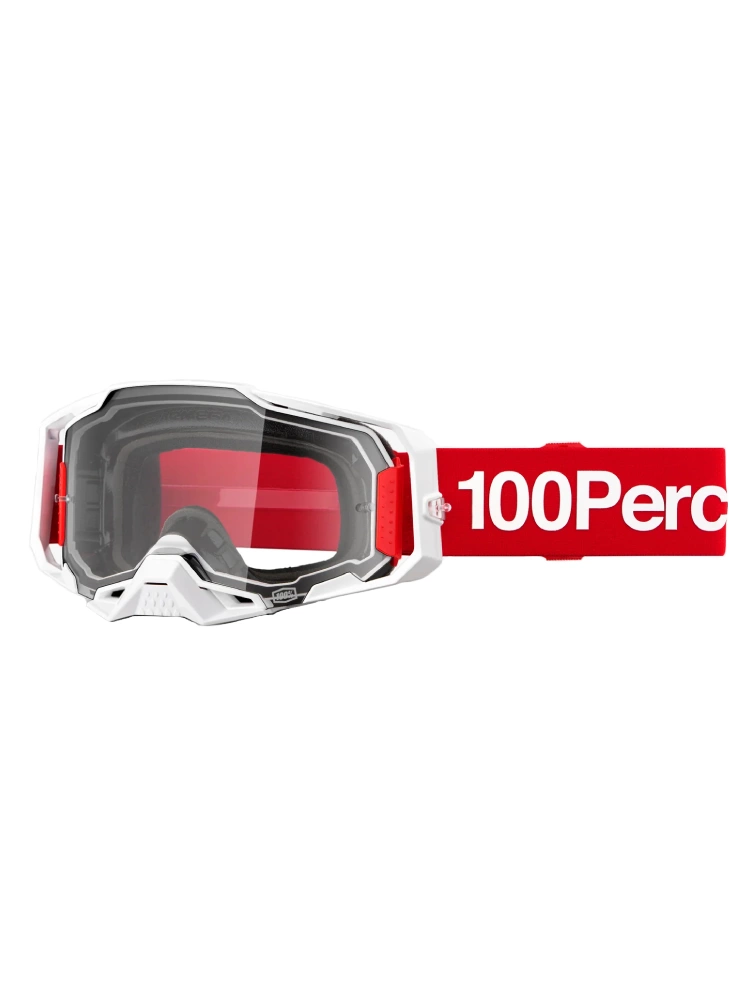 Gogle motocyklowe 100% Armega Koropi z przezroczystą szybką, zielono-niebieskie