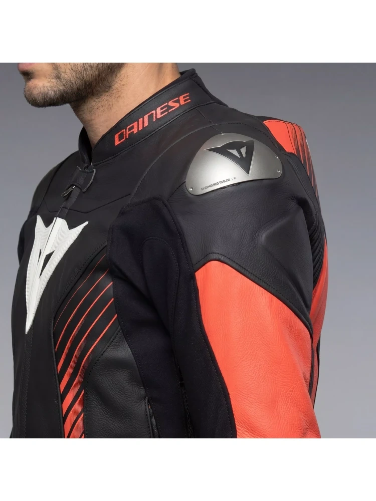 Kurtka motocyklowa skórzana Dainese Super Speed 5 czarno-czerwono-biała