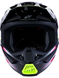Kask enduro Alpinestars SM7 Blaster czarno-szary-fluo połysk