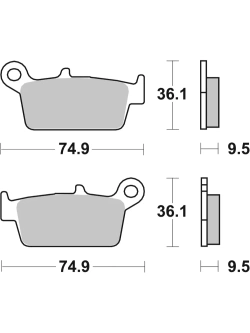 Klocki hamulcowe Brembo CC Honda XR 650 L (93-96)/ Kawasaki KLX 250 (94-06)/ Suzuki (wybrane modele) [na tył, kpl. na 1 tarczę]