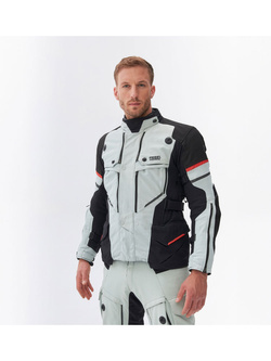 Kurtka motocyklowa tekstylna Rebelhorn Range szaro-czarno-czerwona