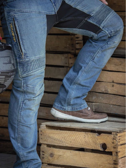 Jeansy motocyklowe Trilobite Parado Slim Fit niebieskie