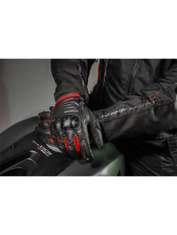 Rękawice motocyklowe Shima Rush czarno-czerwone
