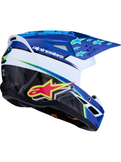 Kask enduro Alpinestars SM3 Falcon biało-niebiesko-czarny połysk