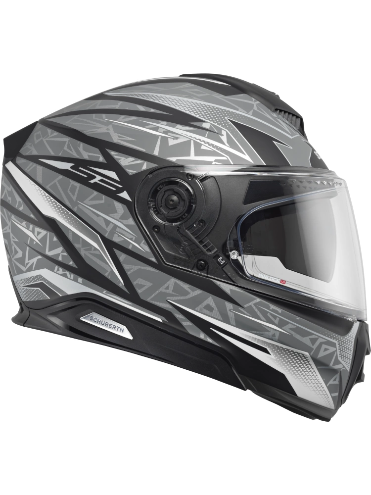 Zestaw: Kask integralny Schuberth S3 Thunder czarno-szary matowy + dedykowany interkom motocyklowy