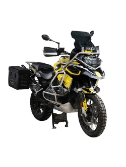 Zestaw: sakwy boczne Soft System Travel + stelaże srebrne + bagażnik Touratech BMW (wybrane modele) [poj.: 2 x 40l]