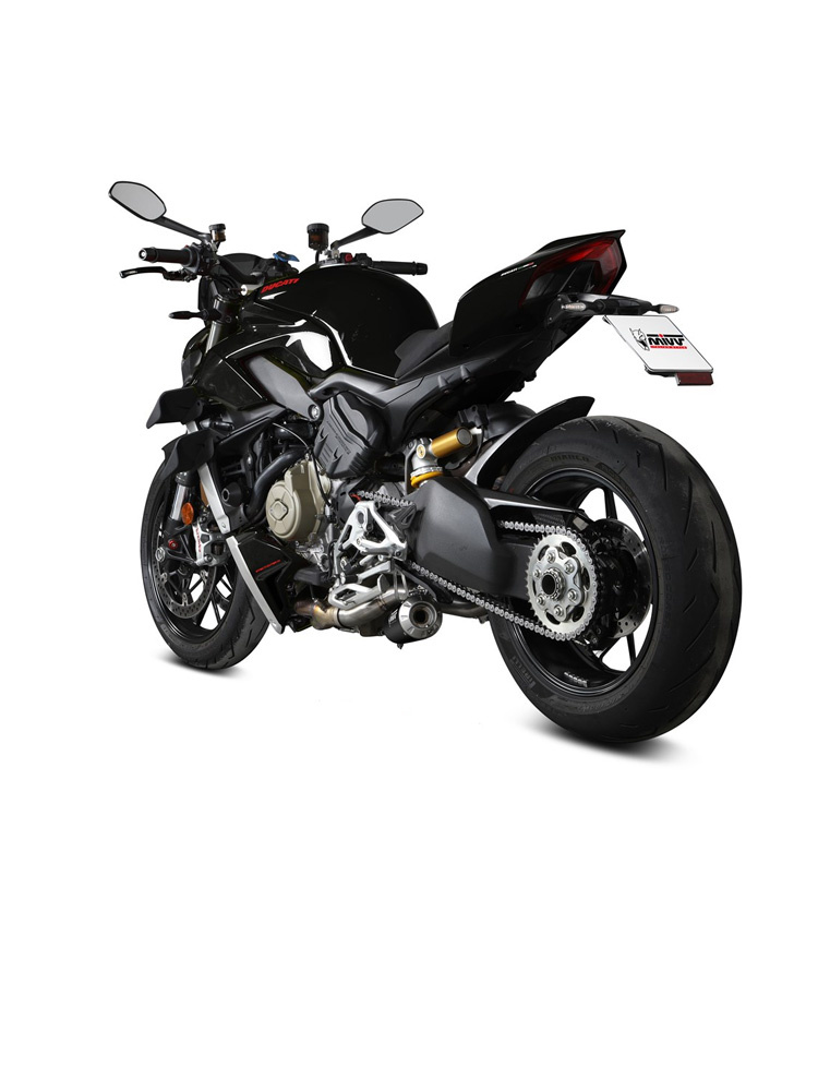 Tłumiki motocyklowe Slip-On (X-M1) MIVV do Ducati Streetfighter V4 (20-22) czarne