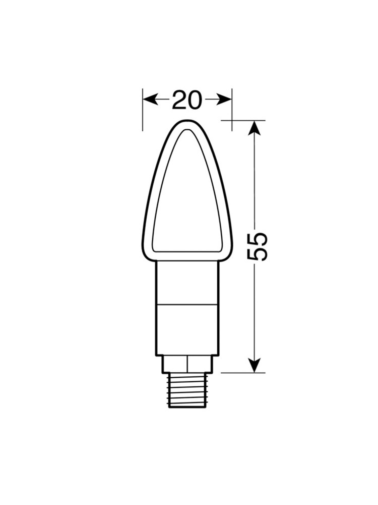 Kierunkowskazy Lampa Atom 12V LED czarno-szare