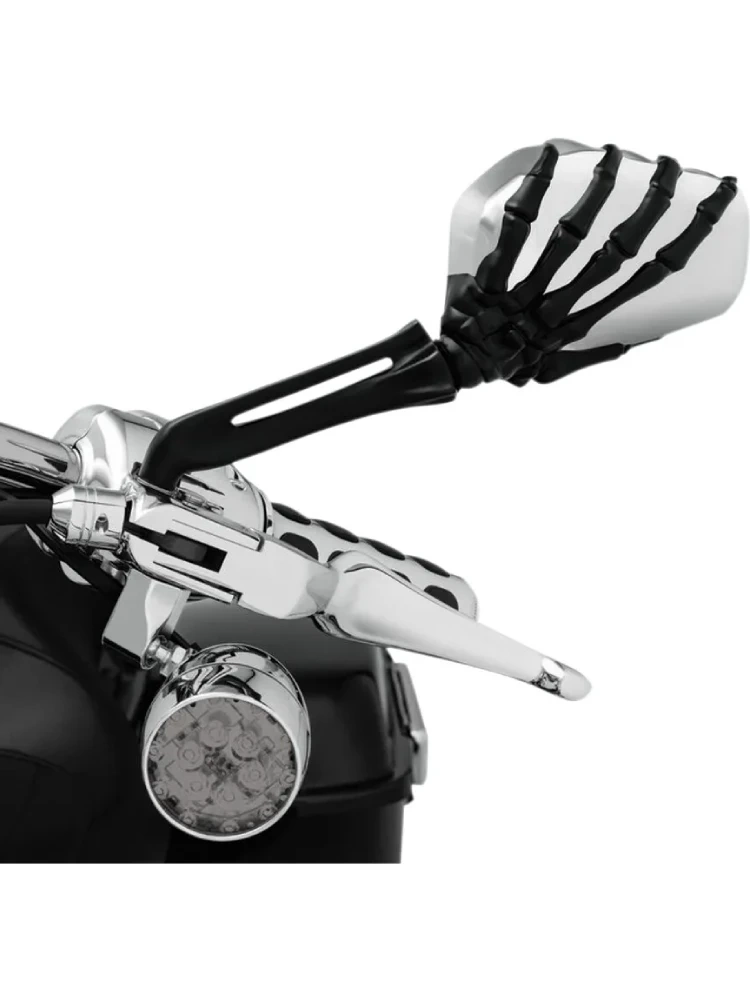 Lusterka motocyklowe Kuryakyn Skeleton Hand Harley Davidson (wybrane modele) czarno-chromowane