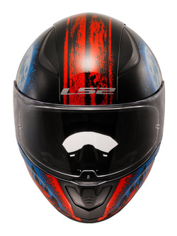 Kask integralny LS2 FF353 Rapid II Zombie czarno-czerwony matowy