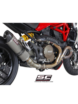 Tłumik SC-Project Oval Carbon / Titanium (Slip on) - Ducati Monster 1200 / S [14-16]