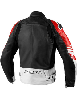 Kurtka motocyklowa skórzana Spidi Track Warrior czarno-biało-czerwona