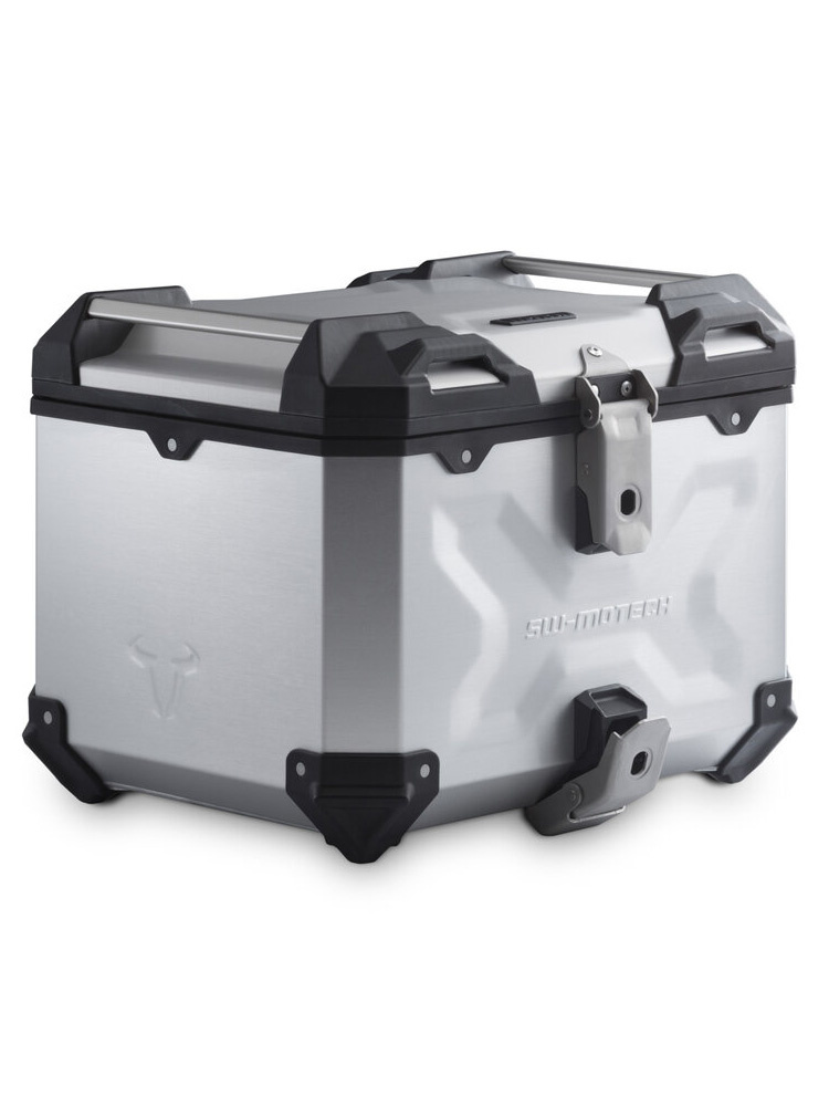 Zestaw: kufer centralny TRAX ADV + stelaż Street-rack SW-MOTECH Suzuki DL 650 V-Strom / XT (16-) (pojemność 38 L) srebrny