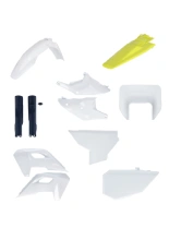 Pełny zestaw plastików Acerbis Husqvarna (wybrane modele) biało-czarny-fluo