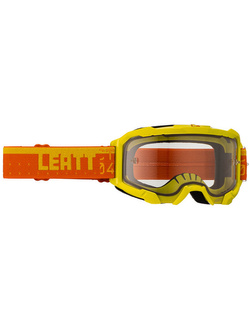 Gogle motocyklowe z przezroczystą szybą Leatt Velocity 4.5 Citrus żółto-pomarańczowe