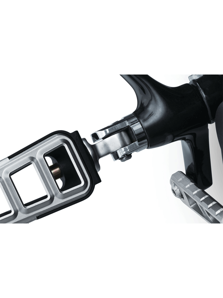 Podesty Phantom Mini czarne + adaptery 8923 Kuryakyn do Harley Davidson (wybrane modele)