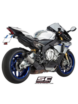 Tłumik S1 dla oryginalnego katalizatora Slip-on SC-Project do Yamaha YZF R1 / R1M [15-17]