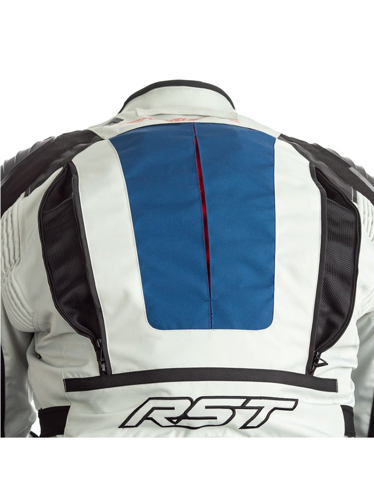 Kurtka motocyklowa z poduszką powietrzną RST Pro Series Adventure-X Airbag niebiesko-czerwona