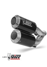 Tłumiki motocyklowe Slip-On Line (MK3) MIVV do Ducati Monster 821 (18-20) / 1200 (17-21) carbon