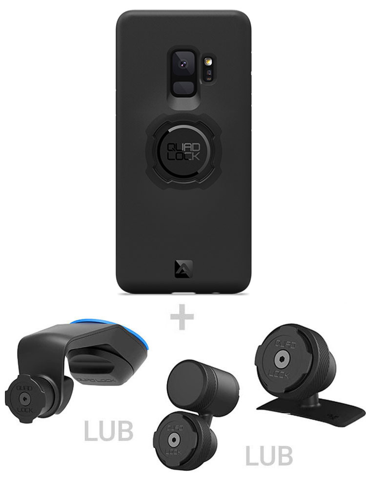 Zestaw do samochodu: etui na telefon Samsung Galaxy S9 oraz mocowanie Quad Lock