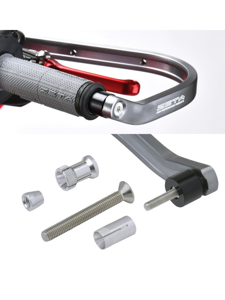 Handguardy Zeta Honda CRF250L/ CRF300L / RALLY (21-) aluminiowe, szare