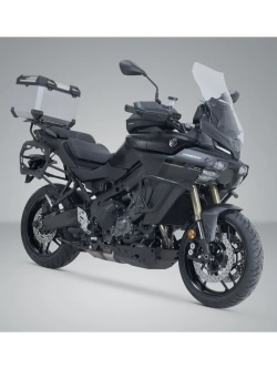 Zestaw: kufer centralny srebrny TRAX ADV + stelaż Adventure-rack SW-Motech Yamaha Tracer 9/ GT/ GT+ (24-) [poj.: 38 L]