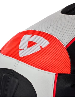 Kombinezon motocyklowy damski jednoczęściowy REV’IT! Xena 4 biało-fluo czerwony