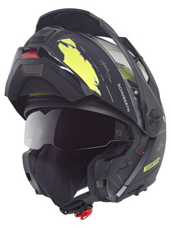 Zestaw: kask szczękowy Schuberth E2 Atlas czarno-zółty + dedykowany interkom motocyklowy