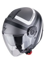 Kask otwarty Scorpion Exo-City II Riva srebrno-czarno-biały matowy