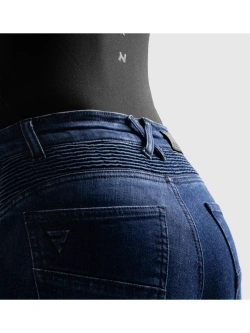 Jeansy motocyklowe damskie Rebelhorn Agness 2 Mono niebieskie