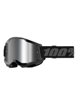 Gogle motocyklowe 100% Strata 2 Stone z szybką lustrzaną czarne