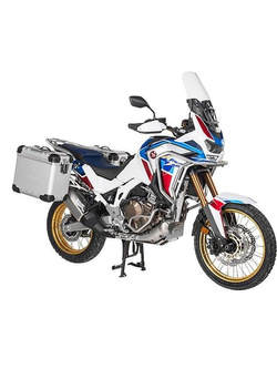 Zestaw: kufry boczne z anodowanego aluminium srebrne "And-S" Zega Evo + stelaże srebrne Touratech Honda CRF1100L Africa Twin (22-)/ Adventure Sports (38+45L)