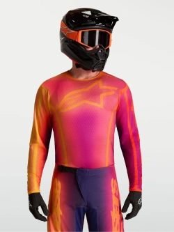 Bluza cross Alpinestars MX Fluid Kepler fioletowo-pomarańczowa