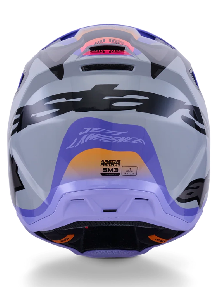 Kask enduro Alpinestars SM3 Jettson szaro-fioletowo-czarny