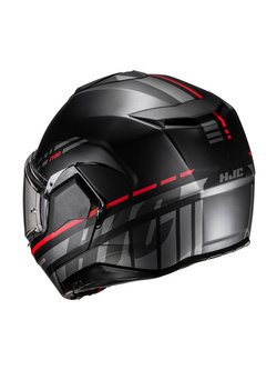 Kask szczękowy HJC I100 Sysma czarno-czerwony