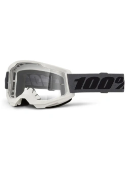 Gogle motocyklowe 100% Strata 2 z przezroczystą szybką szare