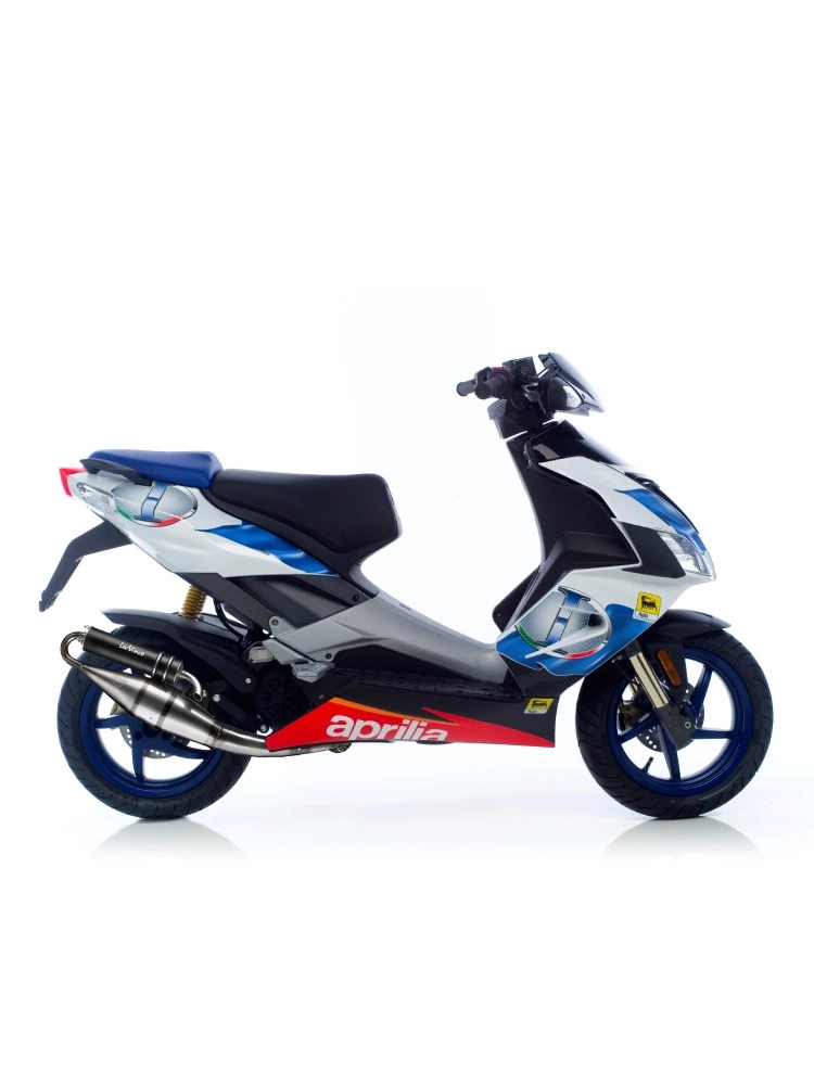 Pełny układ wydechowy LeoVince Hand Made TT Black Edition Aprilia SR 50 R Factory (04-12)/ Sport Pro (-03) stal nierdzewna