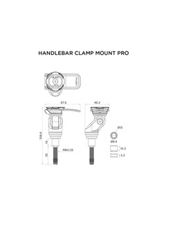 Uchwyt montowany w wieżyczkę kierownicy motocykla Quad Lock PRO