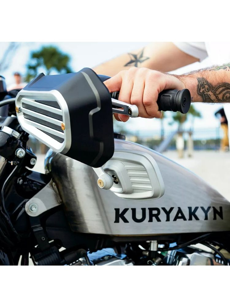 Lusterka motocyklowe Kuryakyn Dilinger aluminiowe srebrne