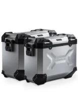 Zestaw: kufry boczne + stelaże Pro TRAX ADV SW-Motech CF Moto 800 MT-X (24-)/ 1000 MT-X (25-) srebrne [poj.: 45 + 37l]