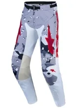 Spodnie cross Alpinestars MX Racer Air Lone biało-szaro-czerwone