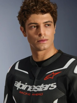 Kurtka motocyklowa skórzana Alpinestars GP Force Airflow v2 czarno-biała