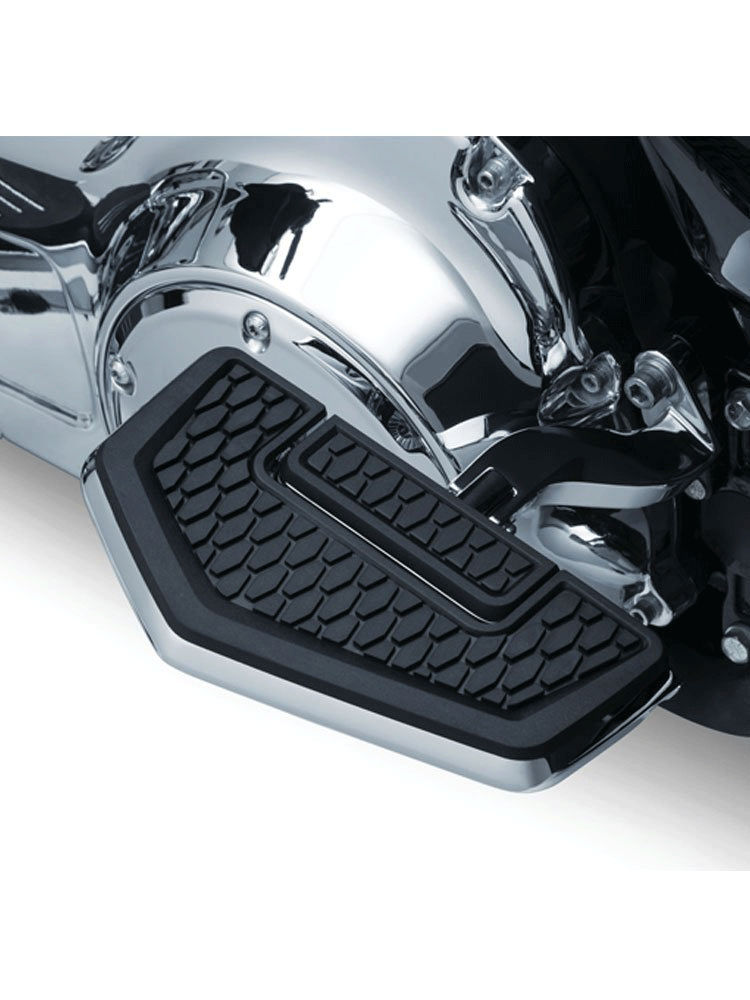 Podesty kierowcy lub pasażera Hex chrom + adaptery 8923 Kuryakyn do Harley Davidson (wybrane modele)