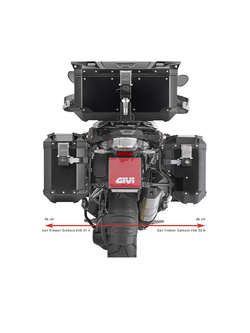 Stelaż asymetrycznych kufrów bocznych Trekker Outback Monokey Cam-Side GIVI PL One-Fit do wybranych modeli BMW
